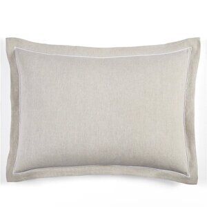 NWT Hotel Collection natural linen king pillow sham